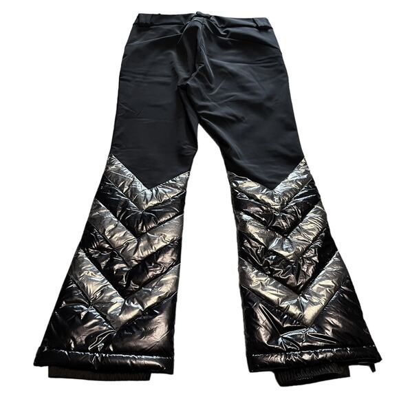 PERFECT MOMENT 60s Fly High Metallic Chevron High Rise Flared Ski Pant Large EUC - Picture 12 of 13